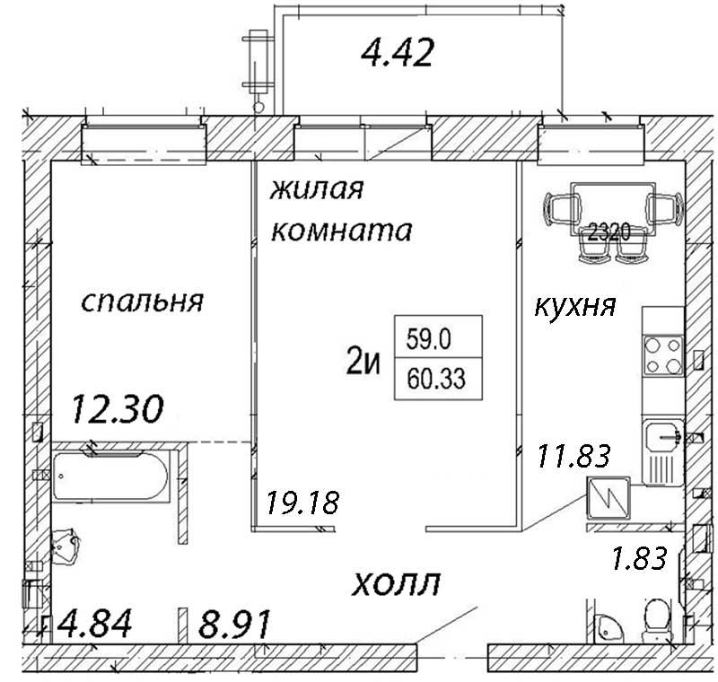 Планировки квартир ростов на дону. Планировка 2 комнатной квартиры 60 кв.м. План квартиры 60 кв.м. Квартира 60 кв.м планировка. Вересаева планировки 2 комнатных квартир.