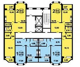 Планировки квартир дома типовой серии И-79-99